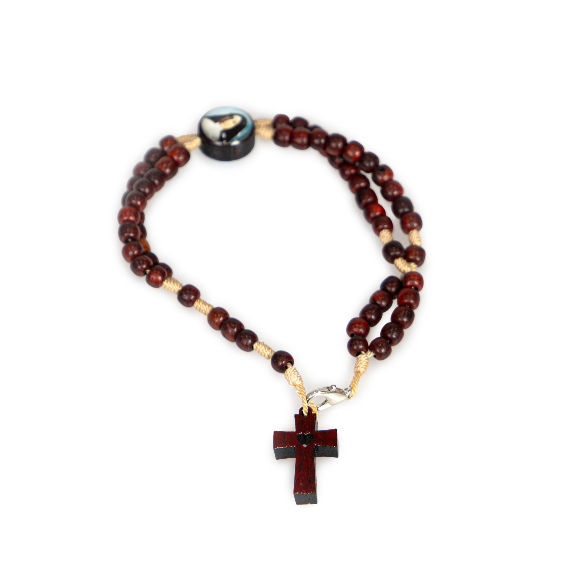 TERÇO DE PULSO SANTA PAULINA – EM MADEIRA